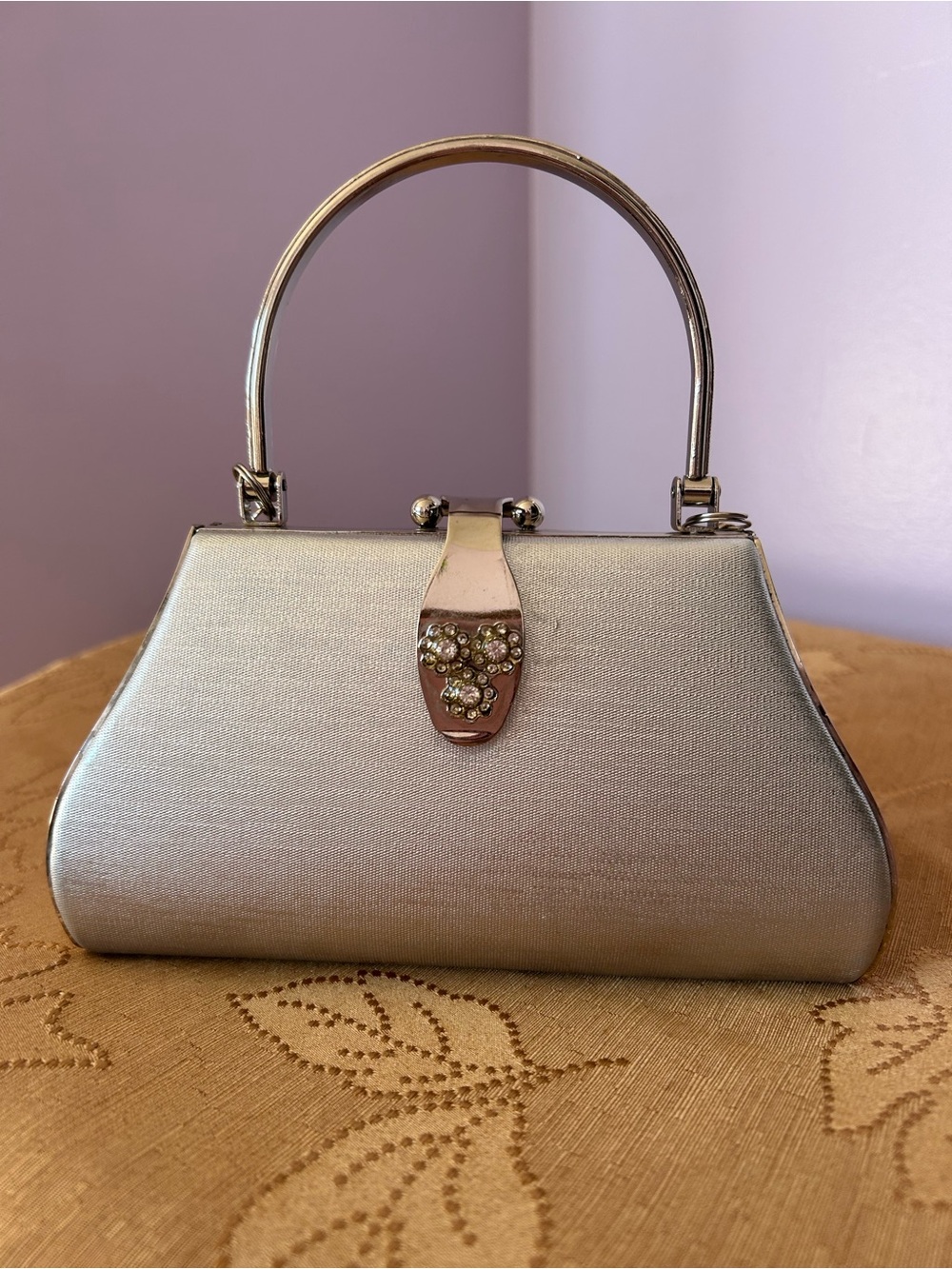 Vintage ladies Evening Bag w handle and shoulder chain